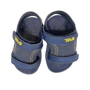 Teva Psyclone Baby Boys Water Sandals Size‎ 4 Blue Yellow Strsps